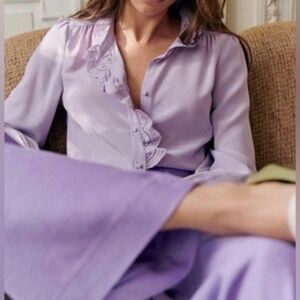 Sezane Lavender chlo silk size 36